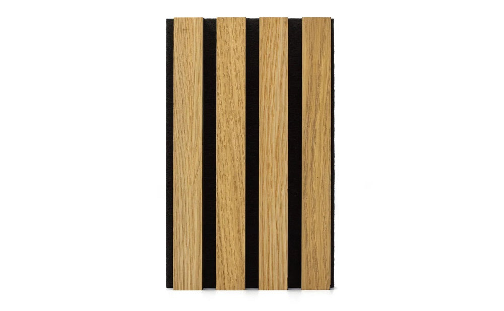 Painel Ripado Acústico - 1 Face Revestida - Carvalho Rústico