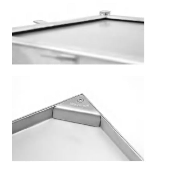 Aro + Tampa rebaixada estanque - Inox - 50mm