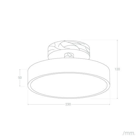 Candeeiro de Teto LED 12W Madeira e Metal CCT Selecionável Whisty