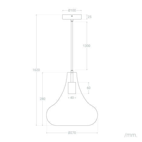 Candeeiro Suspenso Vidro Tassel