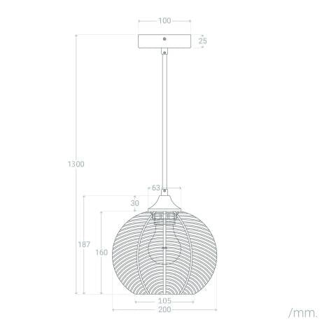 Candeeiro Suspenso Vidro Klimt