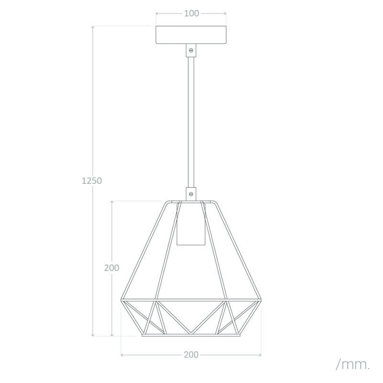 Candeeiro Suspenso Metal Sardo