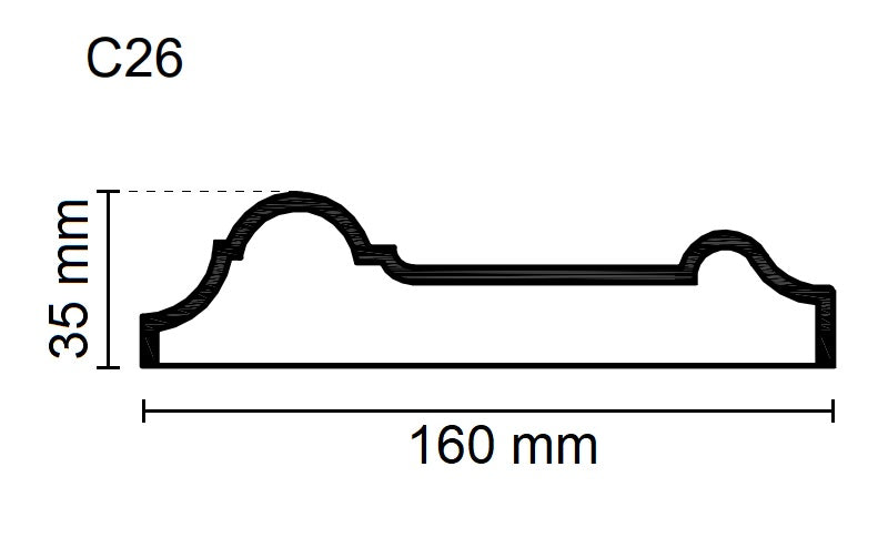 Sanca Exterior em Poliestireno - C26