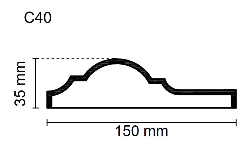 Sanca Exterior em Poliestireno - C40
