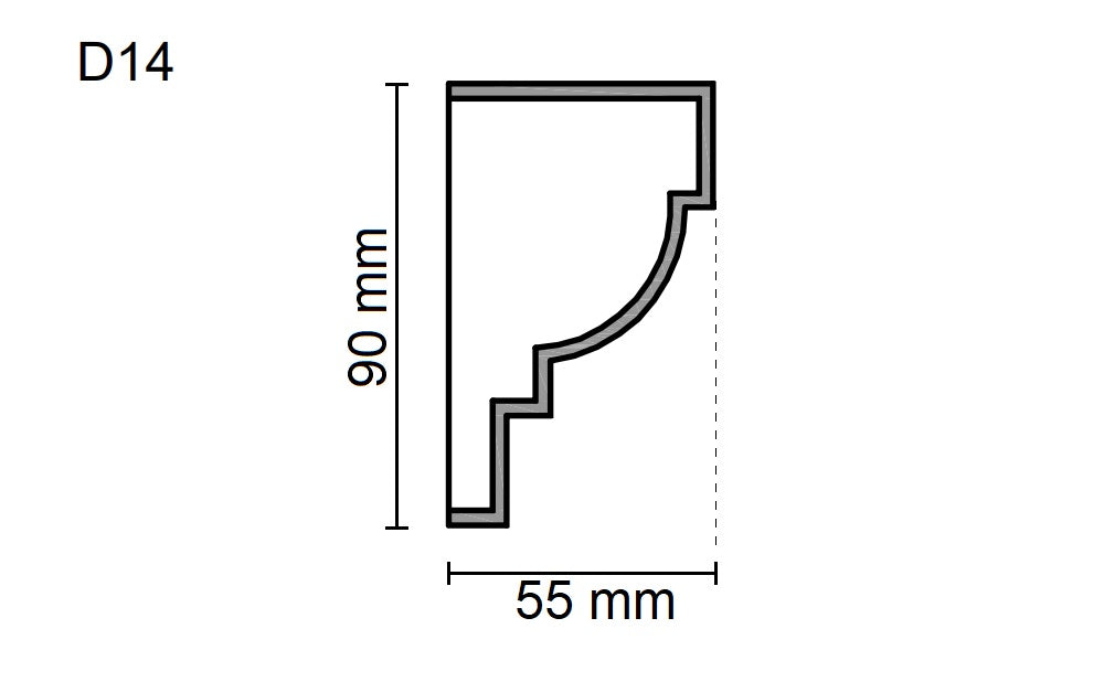 Sanca Exterior em Poliestireno - D14