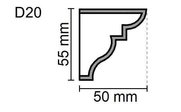 Sanca Exterior em Poliestireno - D20