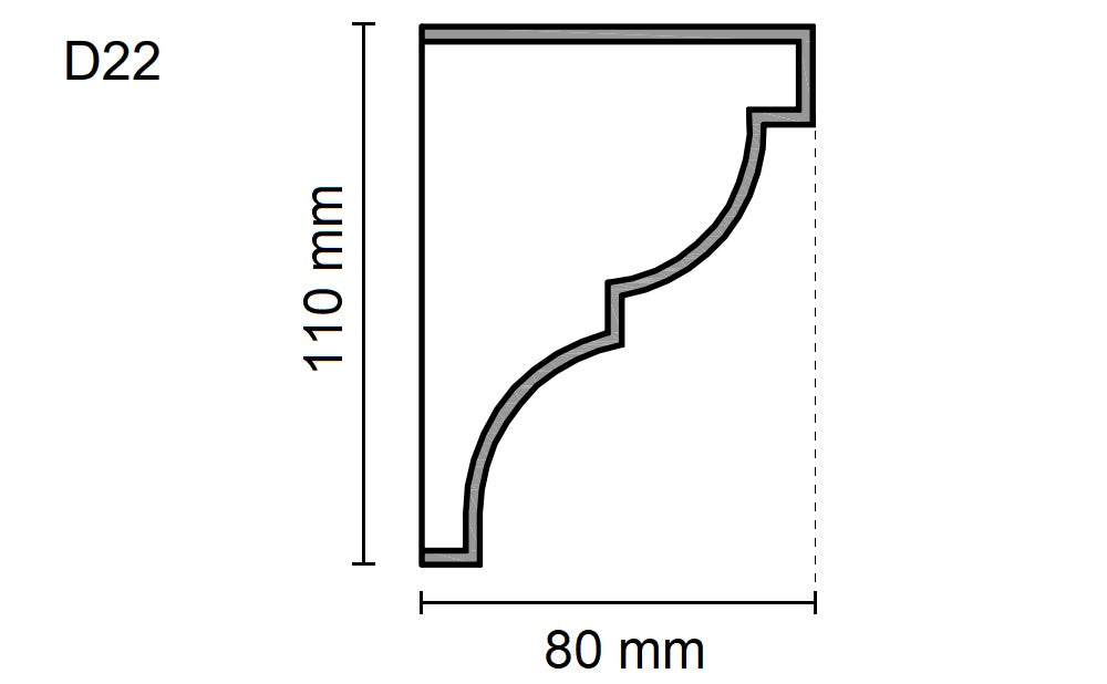 Sanca Exterior em Poliestireno - D22