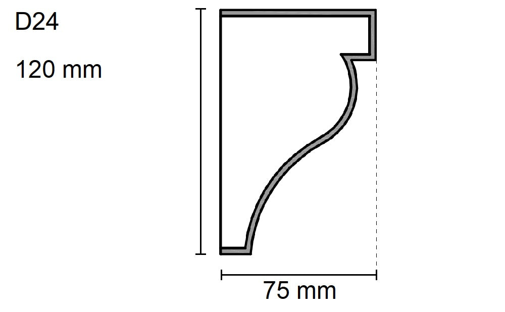 Sanca Exterior em Poliestireno - D24