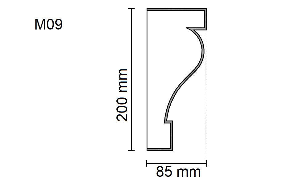 Sanca Exterior em Poliestireno - M09