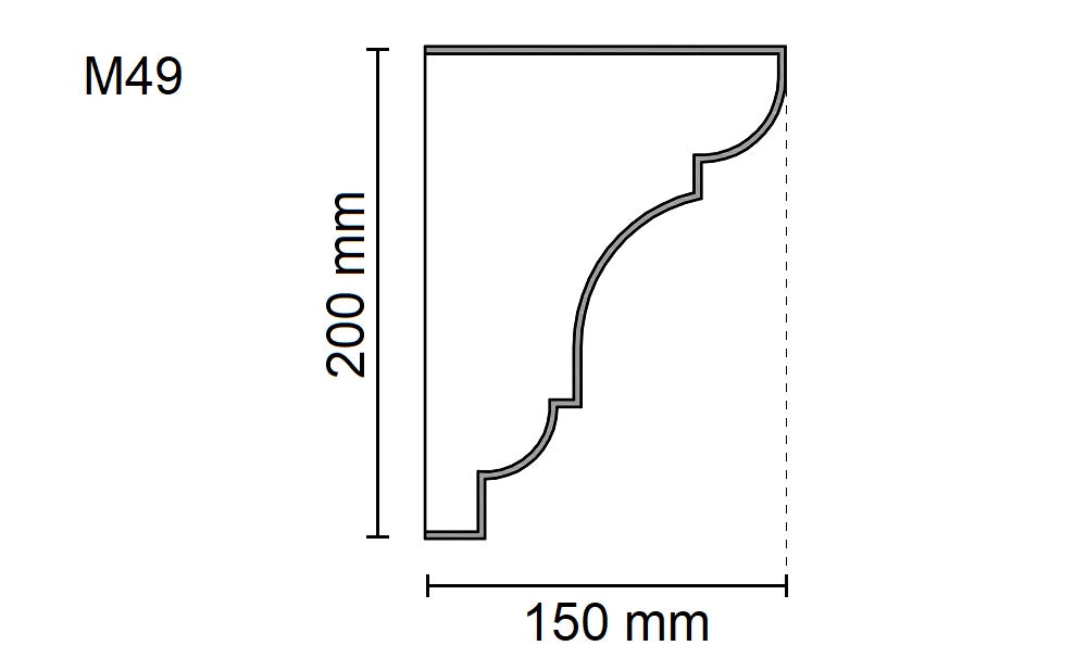 Sanca Exterior em Poliestireno - M49