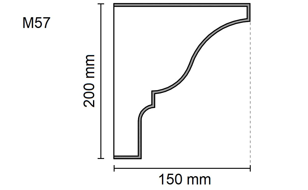 Sanca Exterior em Poliestireno - M57