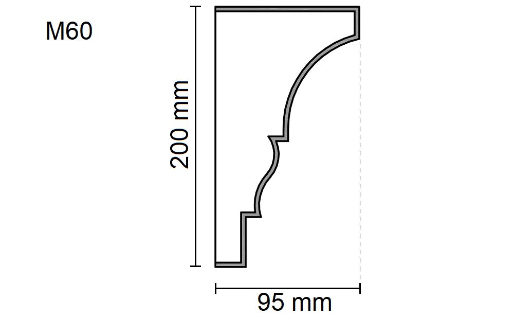 Sanca Exterior em Poliestireno - M60