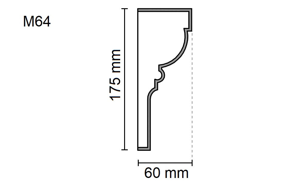 Sanca Exterior em Poliestireno - M64