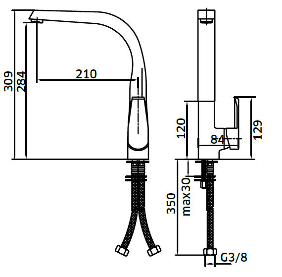 Torneira Monocomando de Banca Bica Alta - Linha STAR
