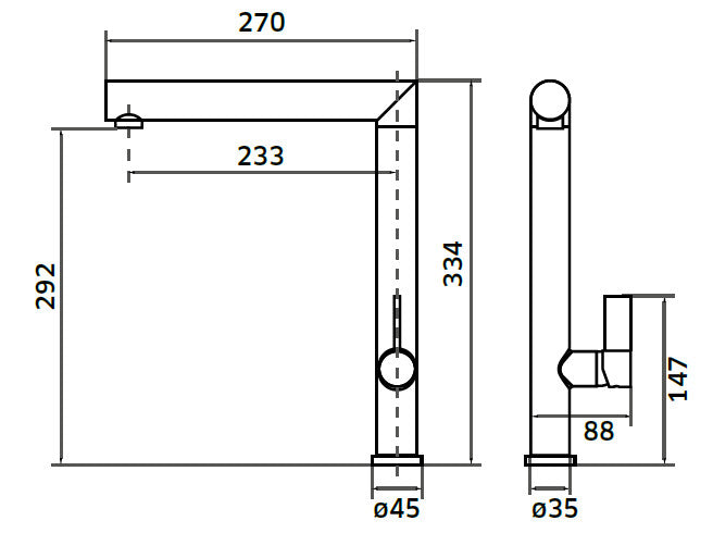 Torneira Monocomando de Banca - Linha STARMIX