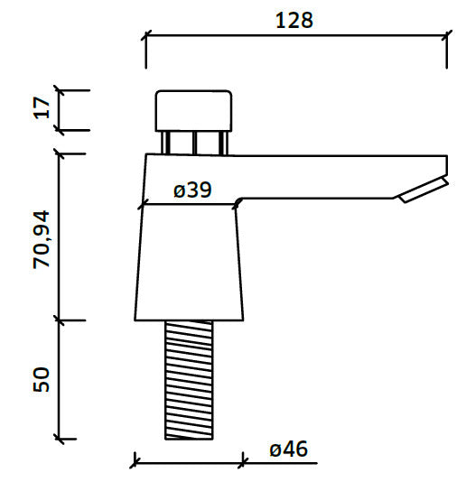 Torneira de Lavatório Temporizada - Linha SATURNO