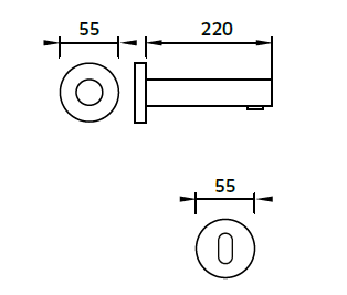Torneira de Lavatório Sensor Encastrar Parede 1 Água