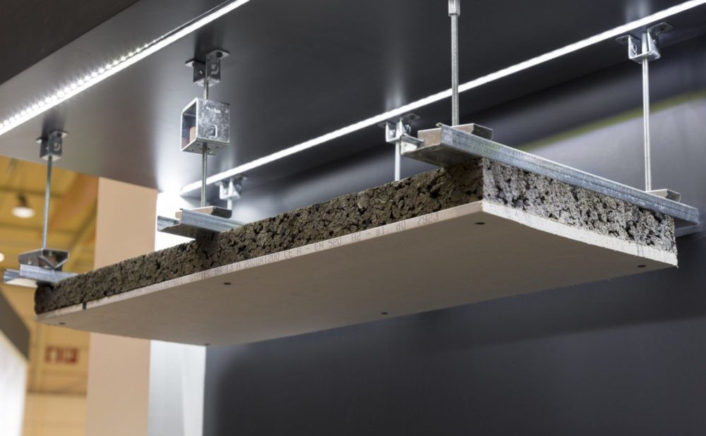 Placa gesso + Aglomerado de cortiça expandida