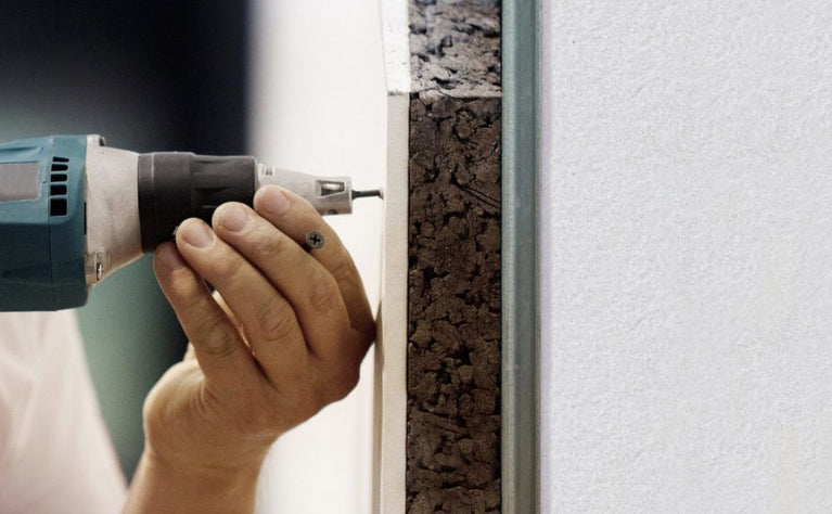 Placa gesso + Aglomerado de cortiça expandida