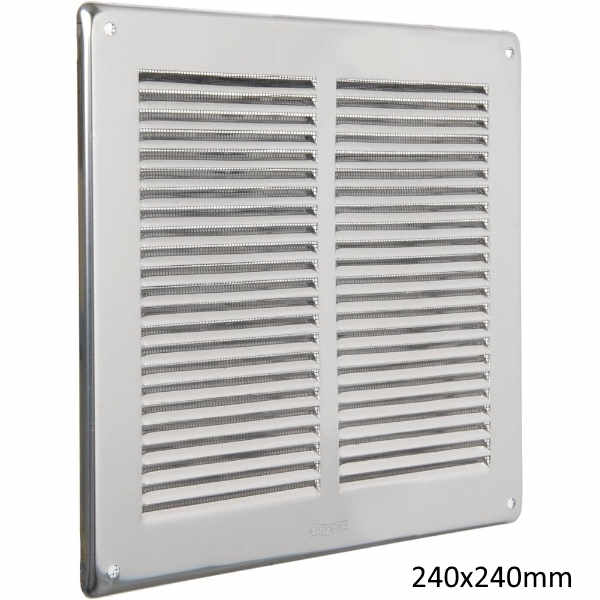 Grelha de ventilação Inox Quadradas