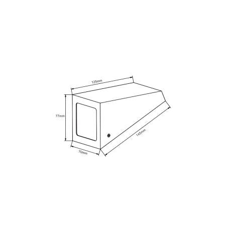 Aplique de Parede Exterior Metal e Vidro Ruzafa