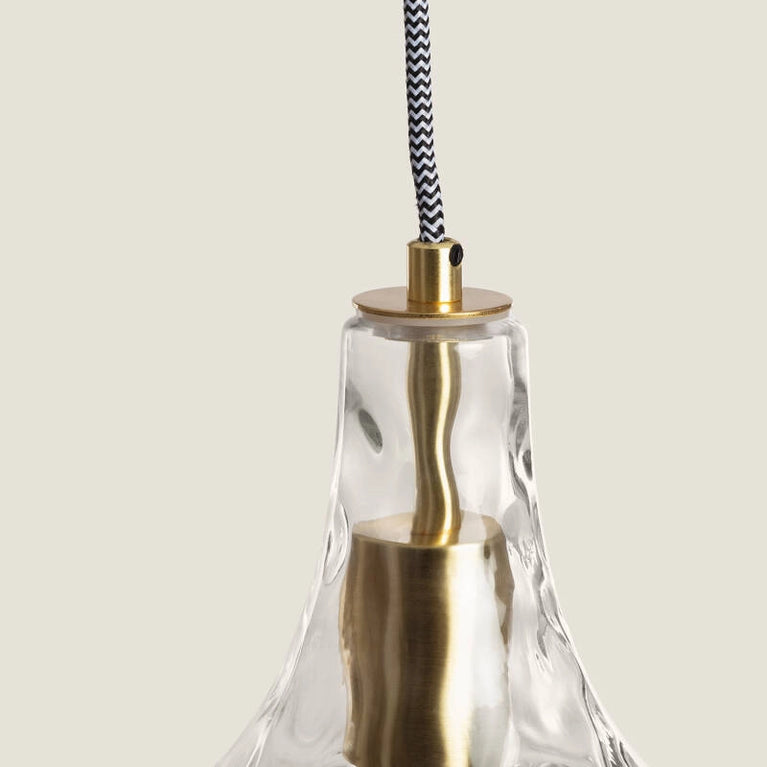 Candeeiro Suspenso Vidro Tassel