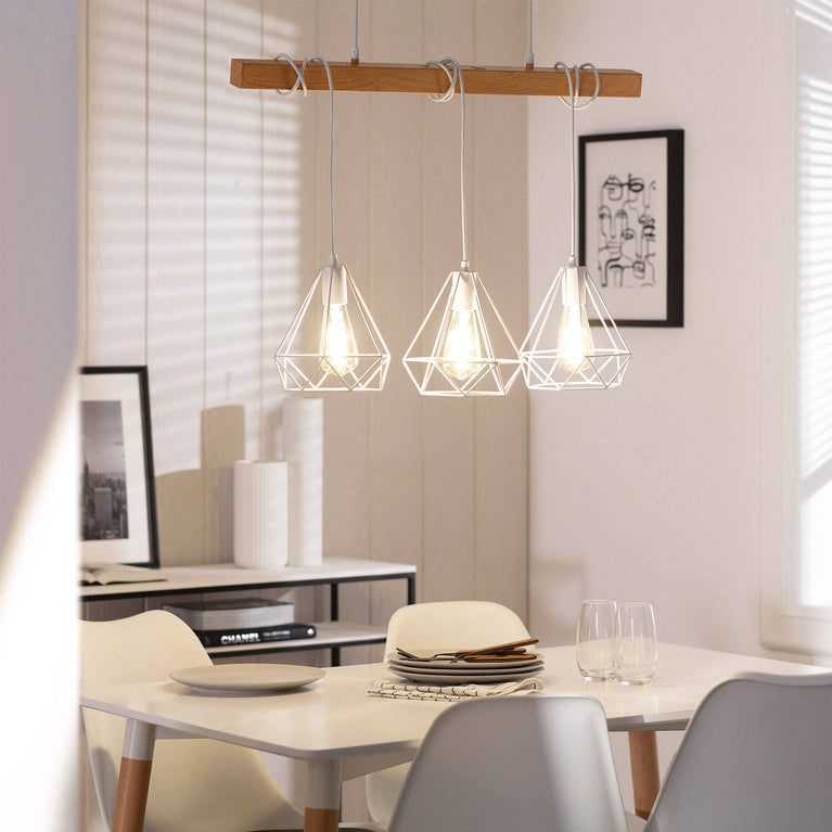 Candeeiro Suspenso Metal Sardo 3 Focos