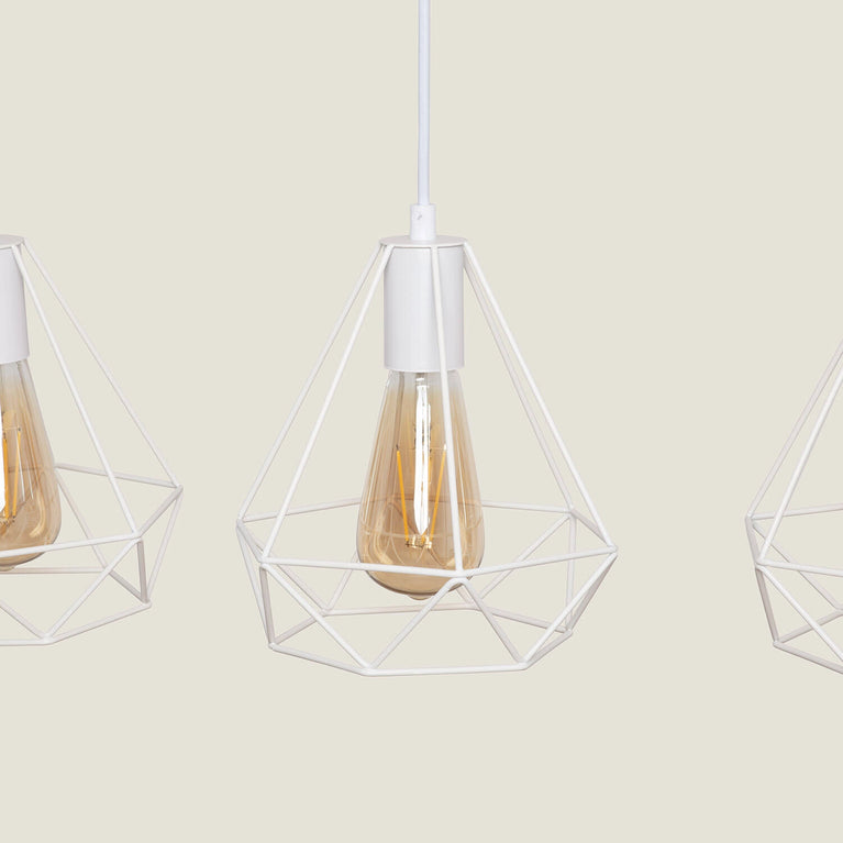 Candeeiro Suspenso Metal Sardo 3 Focos