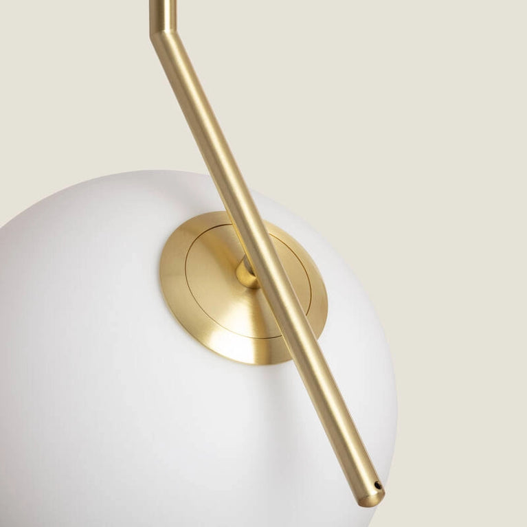 Candeeiro Suspenso Metal e Vidro Moonlight - dourado