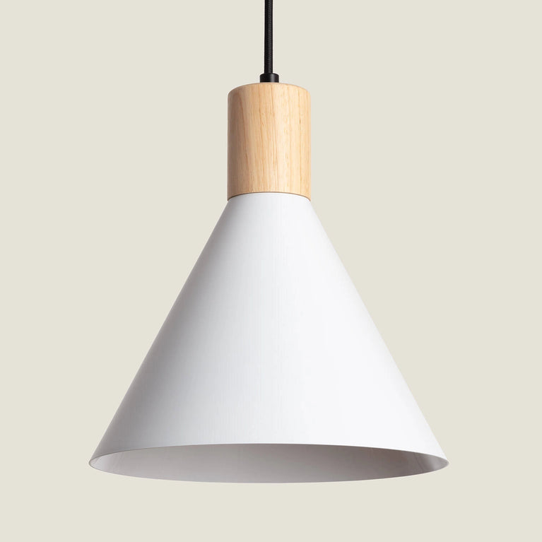 Candeeiro Suspenso Metal e Madeira Arbat