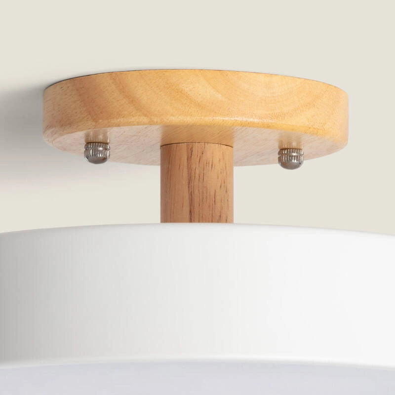 Candeeiro de Teto LED 12W Madeira e Metal CCT Selecionável Whisty