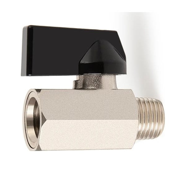 Mini Válvula de Esfera para Máquina - Macho/Fêmea