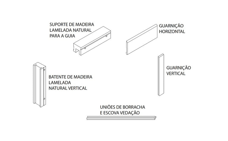 Kit porta deslizante externa com batente