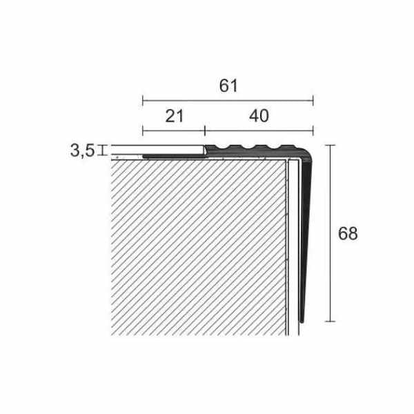 Perfil Degrau Protect em PVC 152