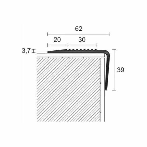 Perfil Degrau Protect em PVC 155