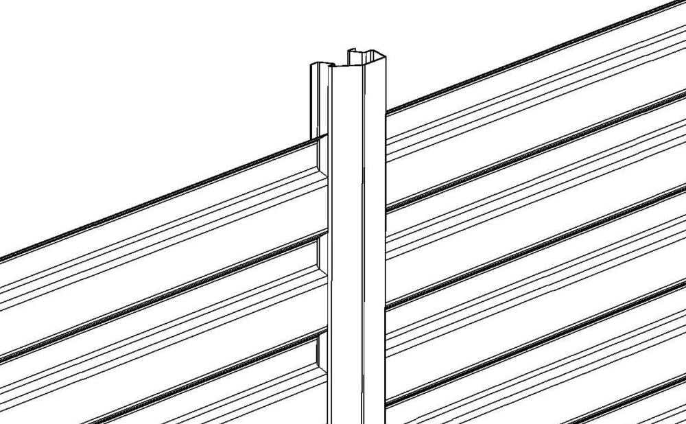 Prumo Galvanizado para Vedações com Chapa Perfilada