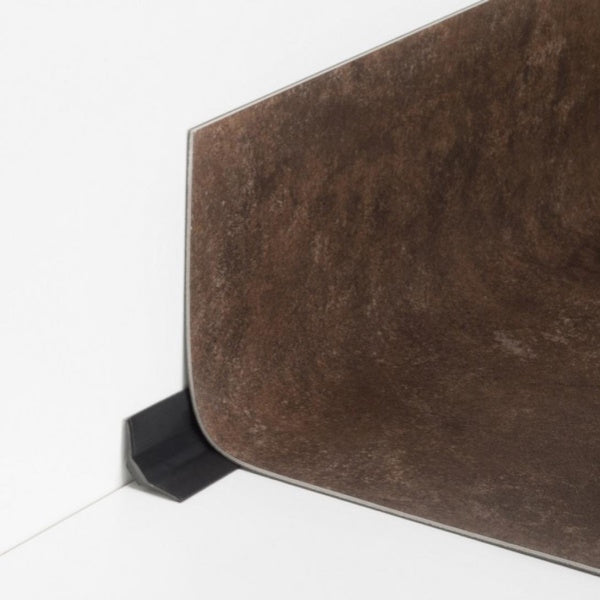 Meia Cana PVC Preto - 30x30