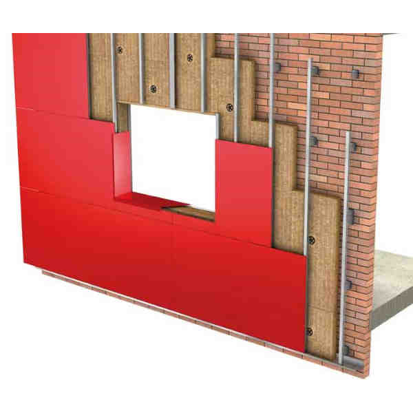 Lã de rocha Rockwool - Ventirock Duo - 40-100 kg/m3
