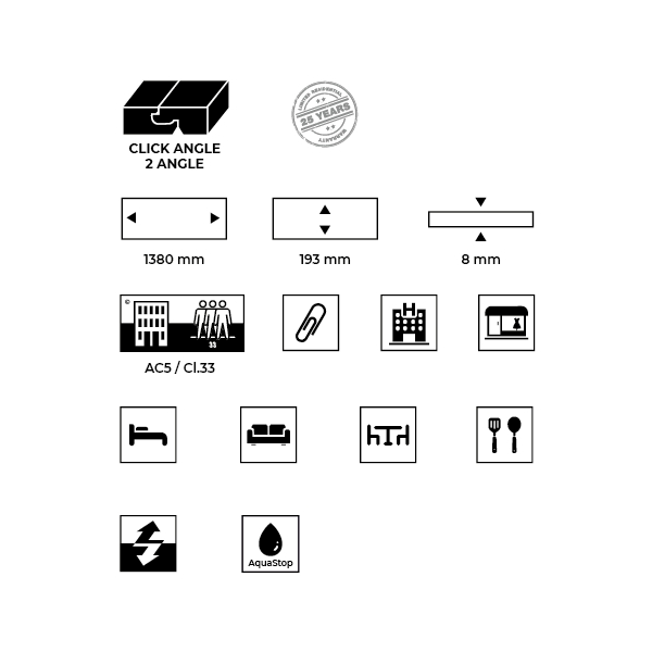 Pavimento Flutuante Helvetic Performance - AC5/33 V4 - 8MM - 8 unidades