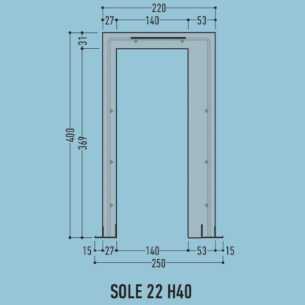 Caixa de estore lâminas - Luxetherm Sole - 6 metros