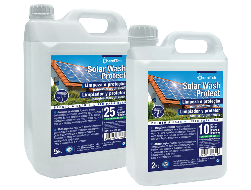 Solar Wash Protect RTU - Pronto a usar - Detergente e anti-aderente para painéis solares - Chemitek