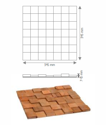 Painel Madeira CUBE - REVESTHE