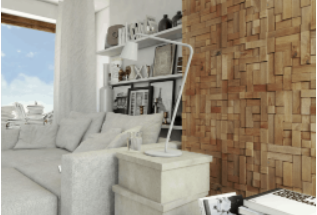 Painel Madeira CUBE - REVESTHE