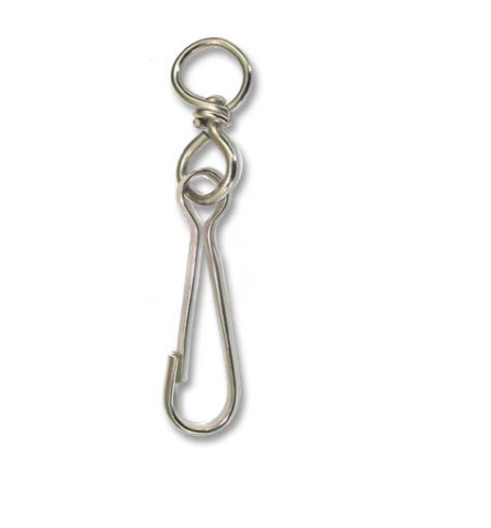 Gancho com elo móvel niquelado