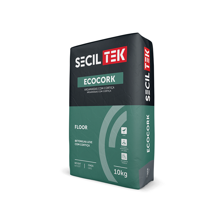 Ecocork Floor - Argamassa leve com cortiça - 10kg - SECIL