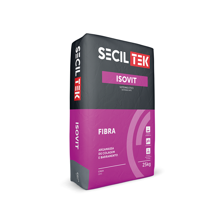 Isovit Fibra - Argamassa fibra-reforçada - 25kg - SECIL
