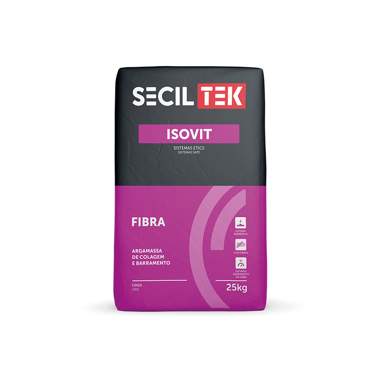 Isovit Fibra - Argamassa fibra-reforçada - 25kg - SECIL