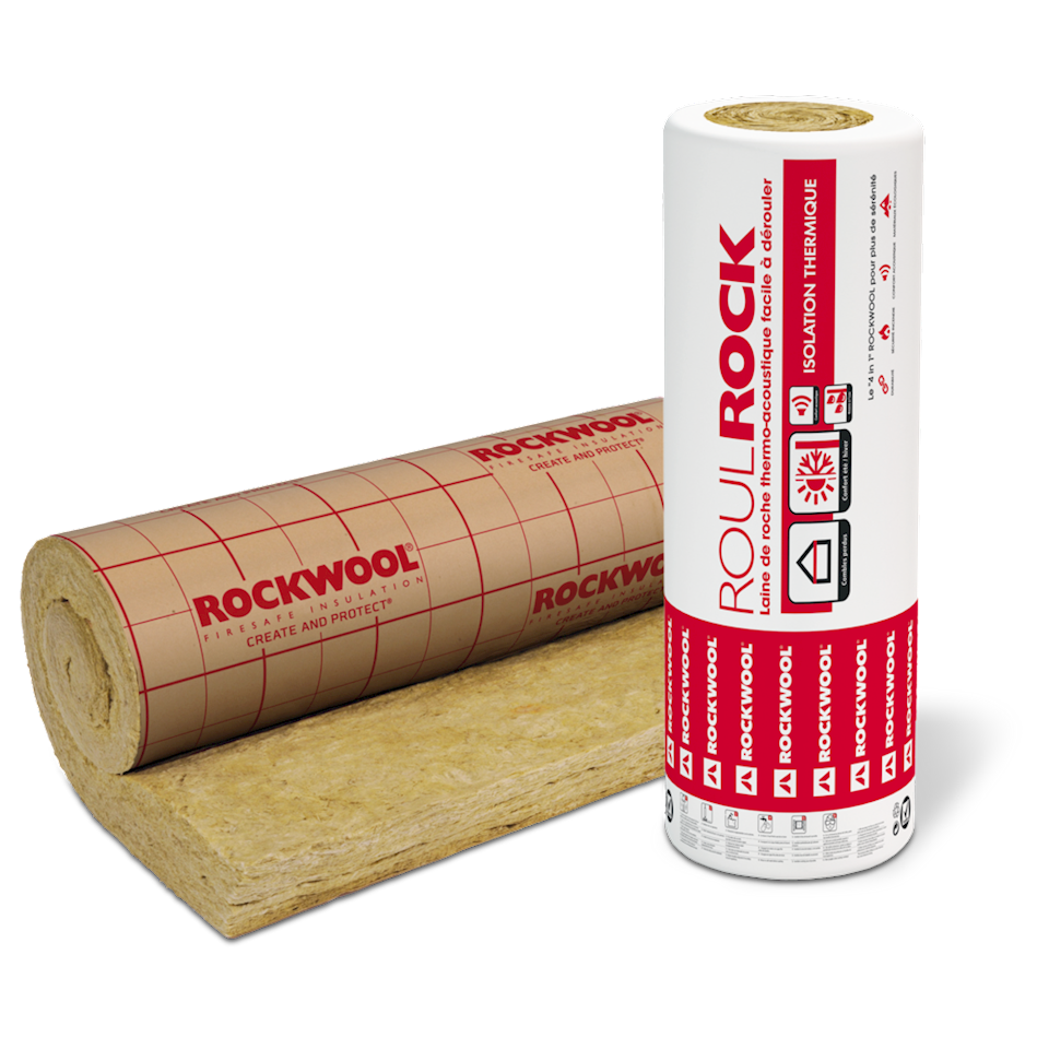 Lã de Rocha Rockwool - Roulrock Kraft - rolo com papel