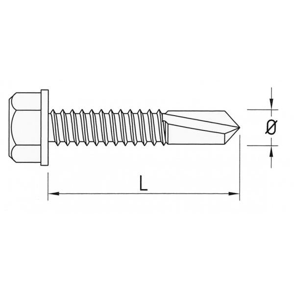 Parafuso broca - para painel Sandwich - com Anilha Neoprene