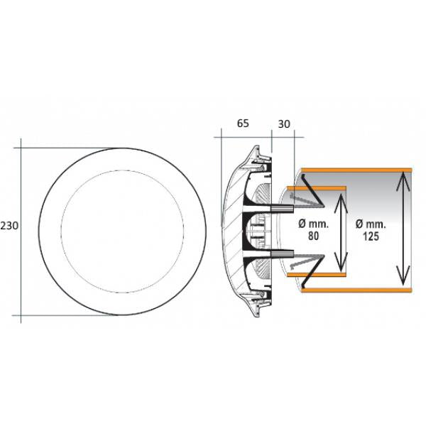 Redutor acústico UFO para ventilação